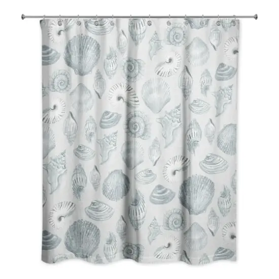 Multi Shell Shower Curtain Blue/Gray {3}
