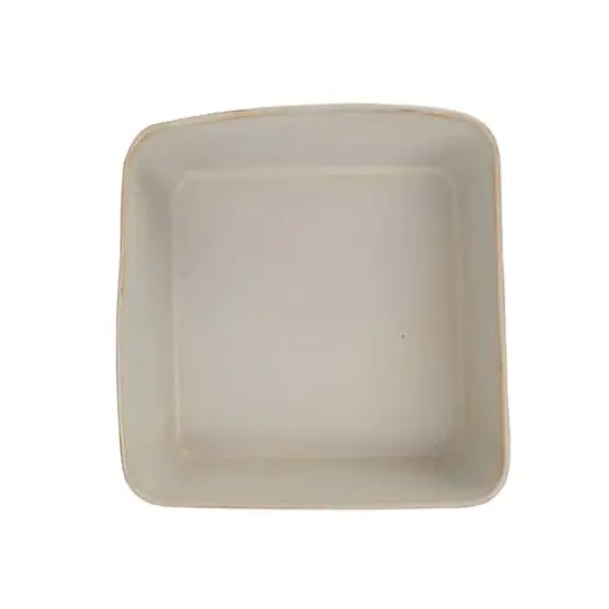 Hello Honey&reg; 12" Ivory Reactive Glaze Rectangular Stoneware Planter {6}