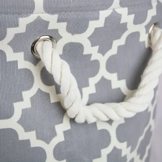 DII&reg; 9" Gray Lattice Fabric Bin {4}