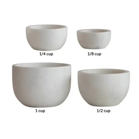 Hello Honey&reg; White Marble Bowls Set {6}