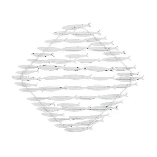 Blue Metal Coastal Wall Decor, 27" x 22" {3}