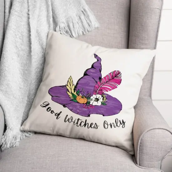Good Witches Only 18" x 18" Spun Poly Pillow {3}