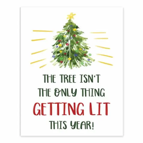 Getting Lit Xmas Tree 8x10 Tabletop Canvas {1}