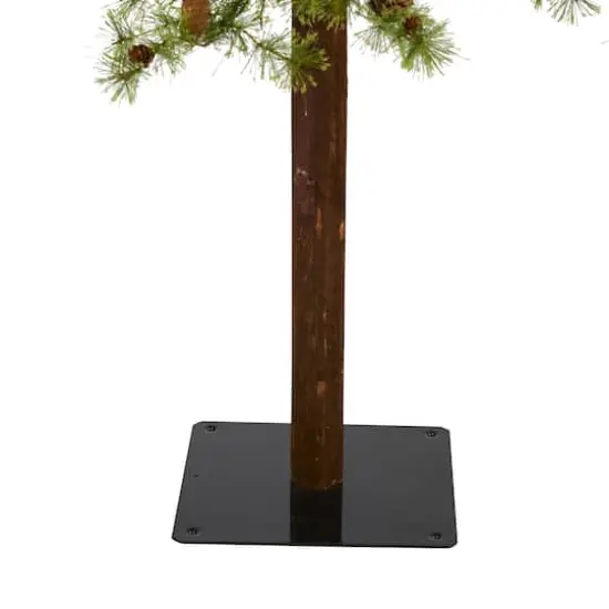 9ft. Pre-Lit Wyoming Alpine & Pinecone Artificial Christmas Tree, Clear LED Lights {6}