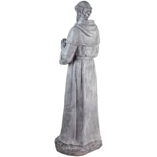 28" St. Francis with Bird Outdoor Garden Statue {6}