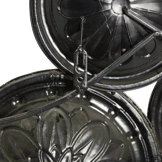 Green & Yellow Iron Floral Plates Wall Decoration {5}