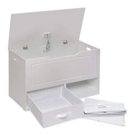 Badger Basket White Up & Down Toy & Storage Bench {5}