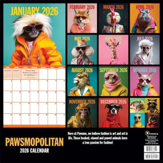 2026 Pawsmopolitan Wall Calendar {6}