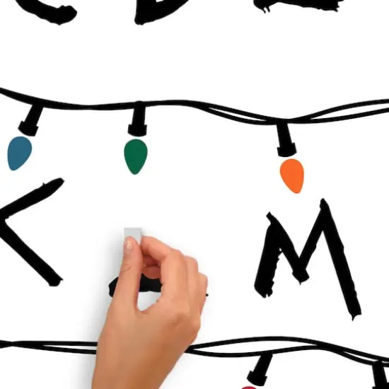 RoomMates Netflix Stranger Things Christmas Lights Peel and Stick Giant Wall Decals w/Alphabet {7}