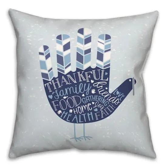 Blue Turkey Hand Pillow {1}