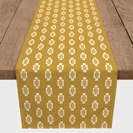Yellow Tribal Pattern Indoor/Outdoor Table Runner {4}