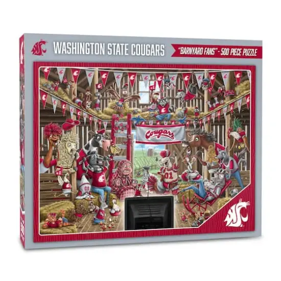 College Barnyard Fans 500 Piece Puzzle Washington State Cougars {1}