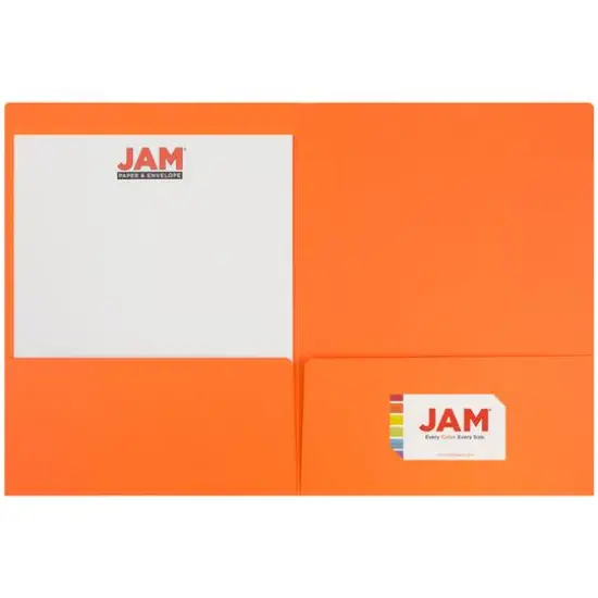 JAM Paper Premium Matte 2-Pocket Folders, 6ct. Orange {5}
