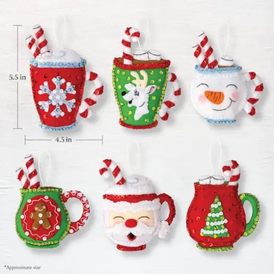 Bucilla&reg; Cozy Christmas Felt Ornament Kit {5}