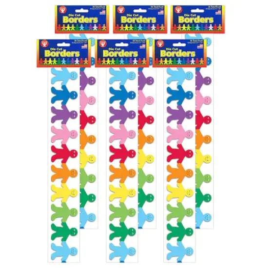 Hygloss&reg; Mighty Brights&trade; Die Cut Borders, 216ft. Rainbow Kids {1}