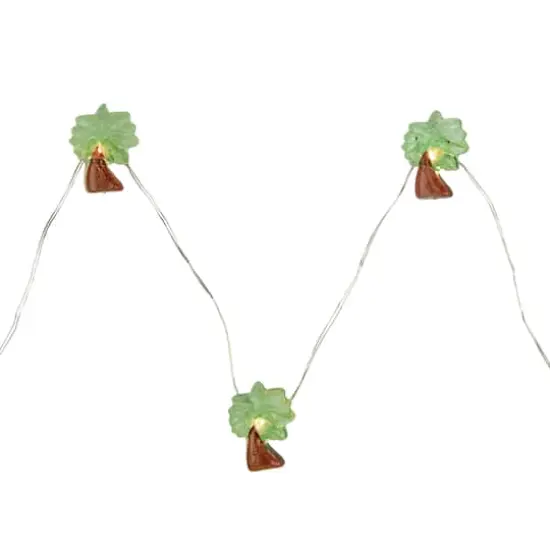 10ct. LED Green & Brown Palm Tree Fairy Lights Set {4}