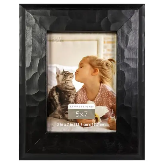 Expressions&trade; 5" x 7" Black Hammered Frame by Studio D&eacute;cor&reg; {5}