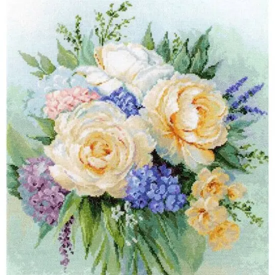 Luca-s Floral Bouquet Counted Cross Stitch Kit {1}