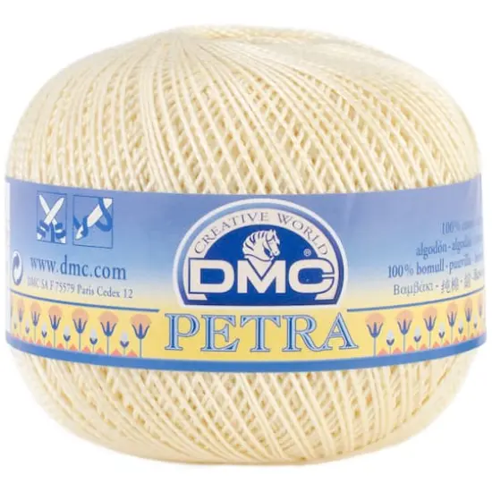 DMC&reg; Petra Size 5 Crochet Cotton Thread 53823 White {1}