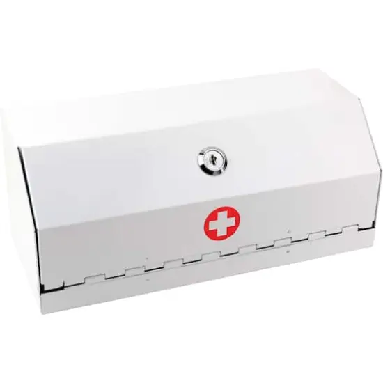 Helix&reg; White Locking Prescription Drug Cabinet {5}