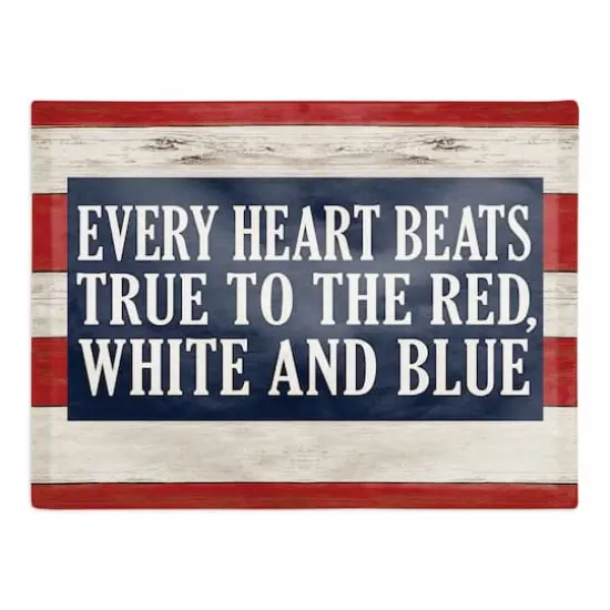 Every Heart Beats True to the Red White & Blue Twill Placemat {1}