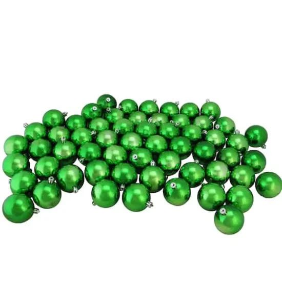 60ct Shiny Christmas Green Shatterproof Ball Ornaments {4}