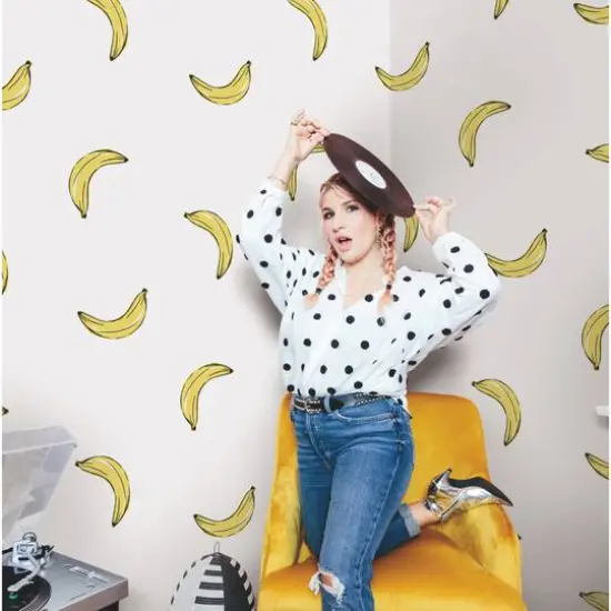 RoomMates Mr. Kate Banana Print Peel & Stick Wallpaper {4}