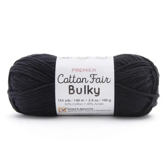 Premier&reg; Cotton Fair&reg; Bulky Solid Yarn Black {1}