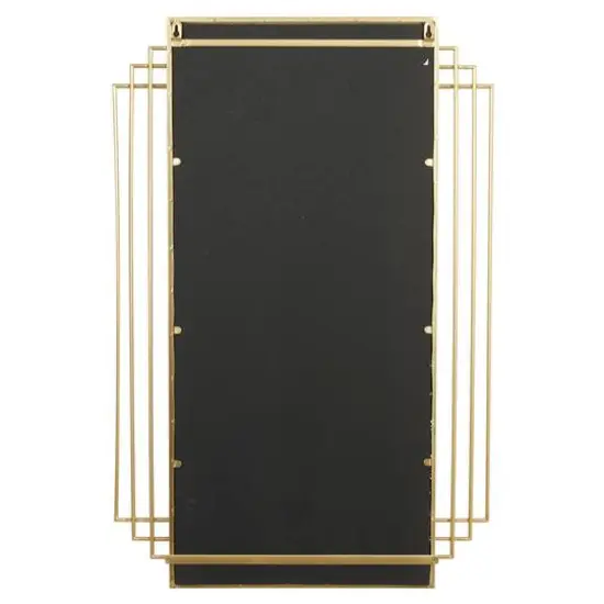 CosmoLiving by Cosmopolitan Gold Glam Metal Wall Mirror {5}