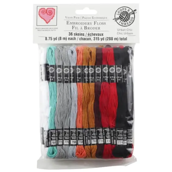 Urban Chic Embroidery Floss by Loops & Threads&reg;, 36ct. {6}