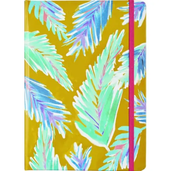 JAM Paper Colorful Palms Hardcover Notebook with Elastic Band {1}