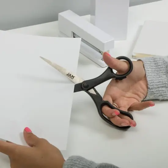 JAM Paper 8" Ergonomic Multi-Purpose Precision Scissors Black {5}