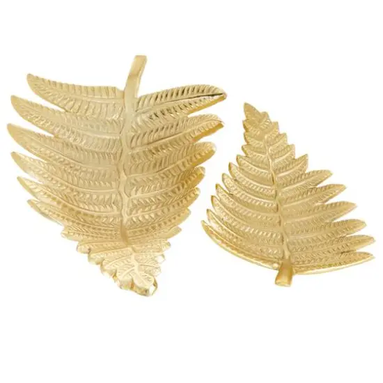 Gold Aluminum Contemporary Tray Set {3}