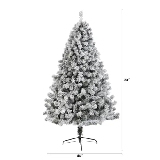 7ft. Unlit Flocked West Virginia Fir Artificial Christmas Tree {3}