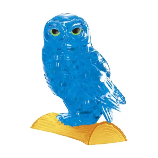 3D Crystal Puzzle - Owl (Blue): 42 Pcs {1}