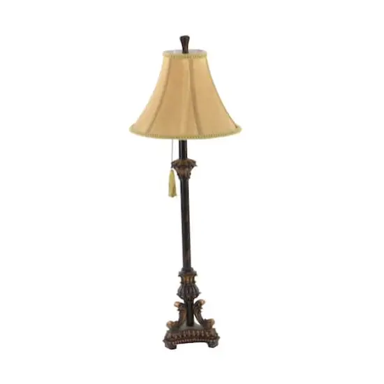 31" Antique Bronze Polystone Tuscan Buffet Lamp {4}