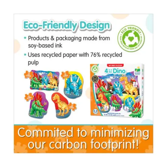 My First Puzzles - 4 In A Box - Dino: 20 Pcs {7}