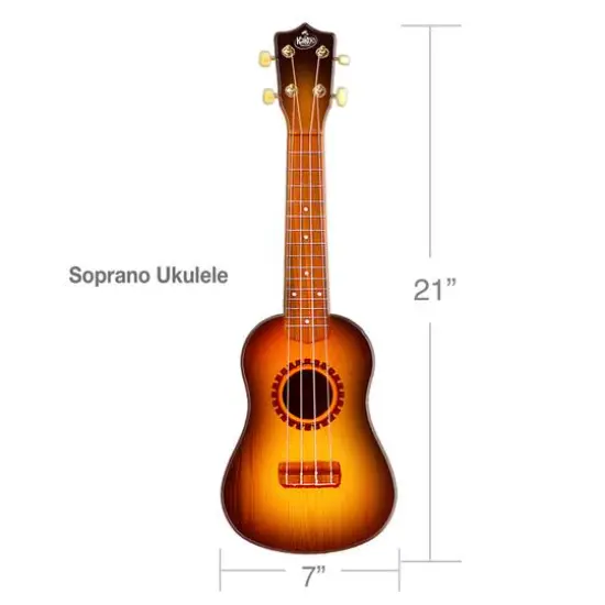 Salus KaKo'o 21" Sunburst Professional Wooden Ukulele Set {3}
