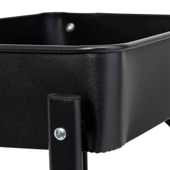 Honey Can Do Black 3-Tier Folding Cart with Wheels {7}