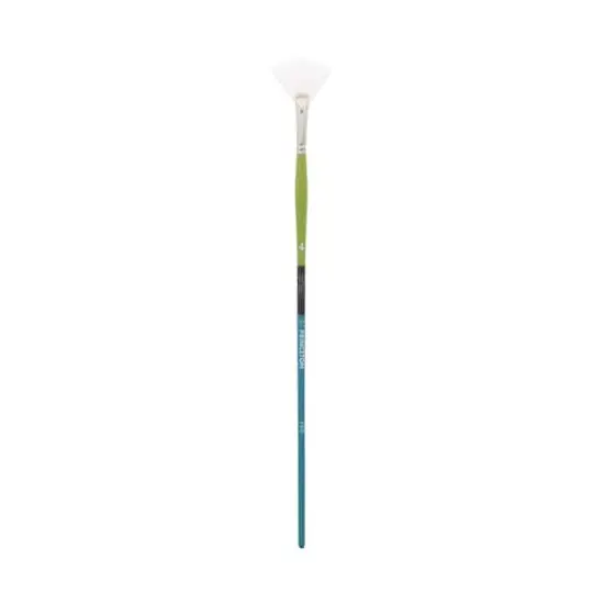 Princeton&trade; Snap!&trade; Series 9800 White Taklon Long Handle Fan Brush {1}