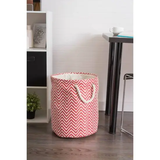DII&reg; Small Round Chevron Paper Bin Rust {5}