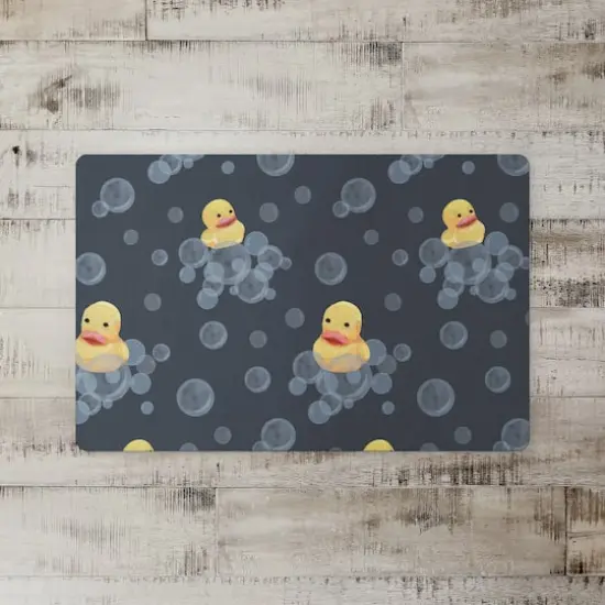 Rubber Duckies Floor Mat Navy {3}