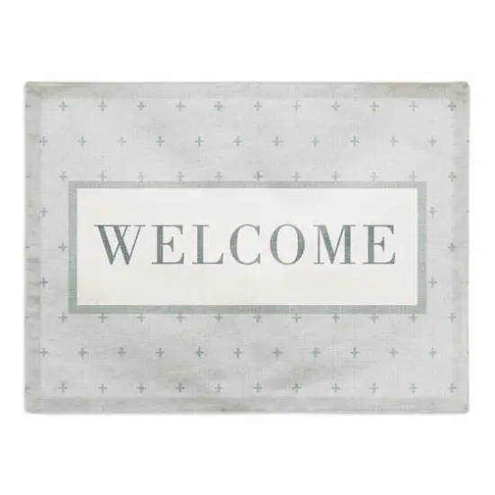Welcome Plus Cotton Twill Placemat Blue/Blue {1}