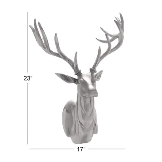 Silver Deer Aluminum Eclectic Wall Decor {8}