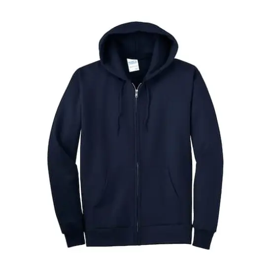 Port & Company&reg; Essential Fleece Full-Zip Hooded Sweatshirt Navy {1}