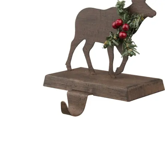 Glitzhome&reg; 6.5" Reindeer Stocking Holder {5}