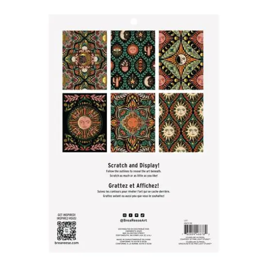Brea Reese&trade; 9" x 12" Fall Moon & Sun Scratch Art Paper Pad {6}