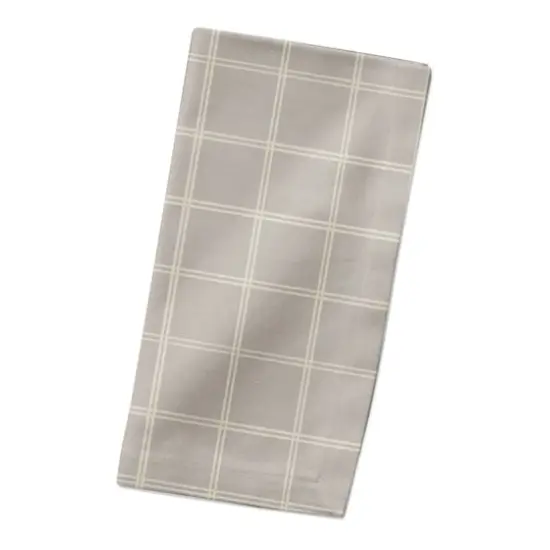 Gray & White Check Cotton Twill Napkin {3}