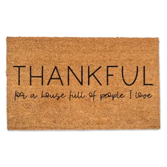 Thankful For A House Full Of People 30" x 18" Door Mat {1}