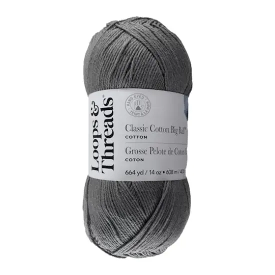 Classic Cotton Big Ball&trade; Solid Yarn by Loops & Threads&reg; Pewter {1}